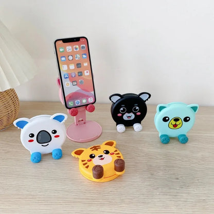 Cartoon Folding Phone Stand - Adjustable Desktop Holder for Mobile Devices