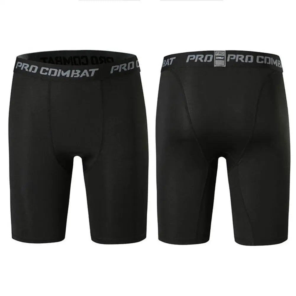 Men’s Compression Leggings — Quick-Dry Basketball, Running & Training Quarter-Length Sports Fitness Pants