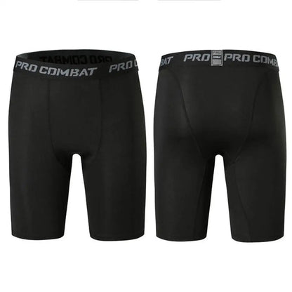 Men’s Compression Leggings — Quick-Dry Basketball, Running & Training Quarter-Length Sports Fitness Pants
