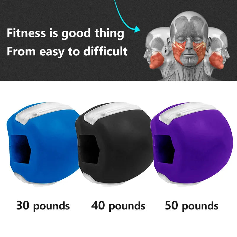 V-Shaped Faceshape Fitness Tool - Men's Facial Exerciser for Jawline & Jaw Muscles with Chew Ball Training