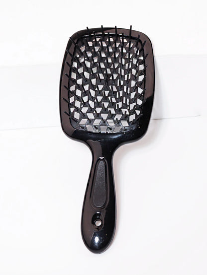 Tangled Hair Combing Massage Brush — Hollow Curly Hair Salon Brush for Real Hair & Wigs