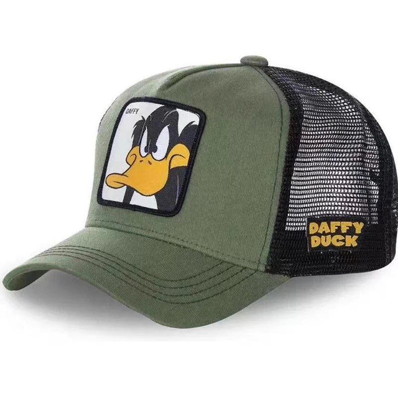 Anime Cartoon Baseball Cap – High Quality Cotton Snapback Hat for Kids, Men & Women, Hip Hop Dad Mesh Trucker Cap