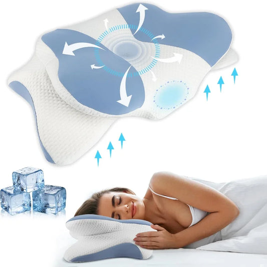 2024 New Ergonomic Memory Foam Cervical Pillow – Adjustable Neck & Shoulder Support for Side, Back, and Stomach Sleepers