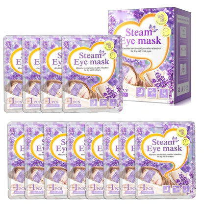 12-Pack Self-Heating Eye Masks – Disposable Lavender Moisturizing Heat Pads for Sleep & Daily Eye Care