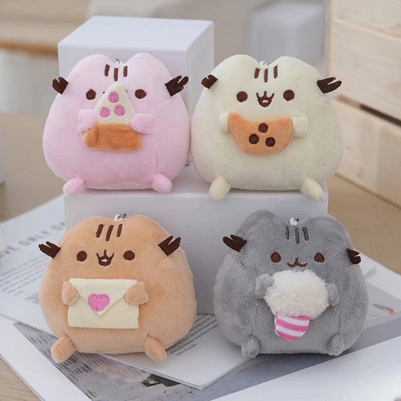 Pusheen Cat Figure and Charm - Cute Desk Accessories, Fluffy Cushion Decor, and Birthday Gifts for Pusheen Fans