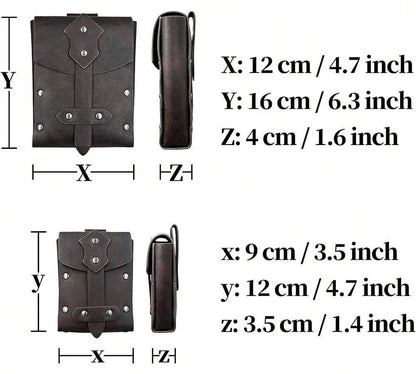 Medieval Belt & Pouch Accessory Set – Renaissance Viking Waist Bag, Wide Vintage Belt for Halloween, 1/2/3pcs