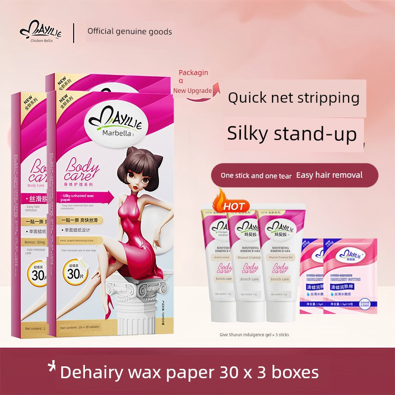 Mayllie Hair Removal Wax Paper & Depilatory Cream for Legs, Face & Body – Gentle, Temporary Hair Removal for Women