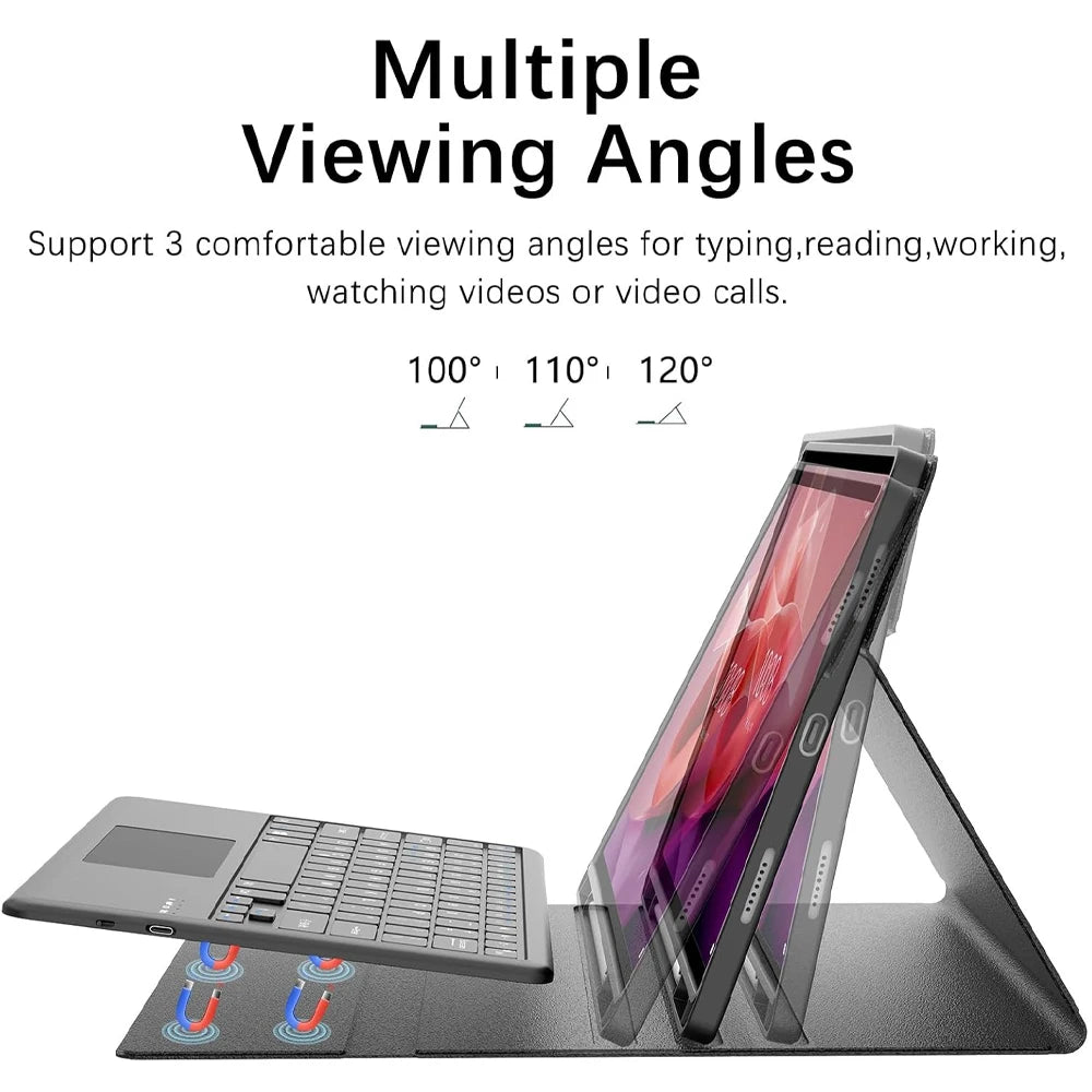 Lenovo Tab M11 11" Case with Bluetooth Keyboard – Smart Stand Cover for Xiaoxin Pad 2024/2025