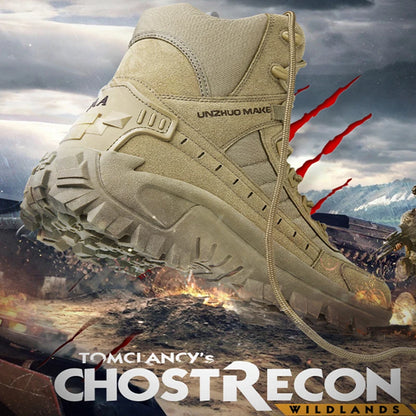 Men's Tactical Hiking Boots - Shock-Absorbing Non-Slip Desert Boots for Winter Outdoor Camping & Trekking