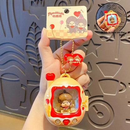Mini Retro TV Light-Up Keychain – Y2K Aesthetic Doll Charm, Cute Bag Accessory & Birthday Gift