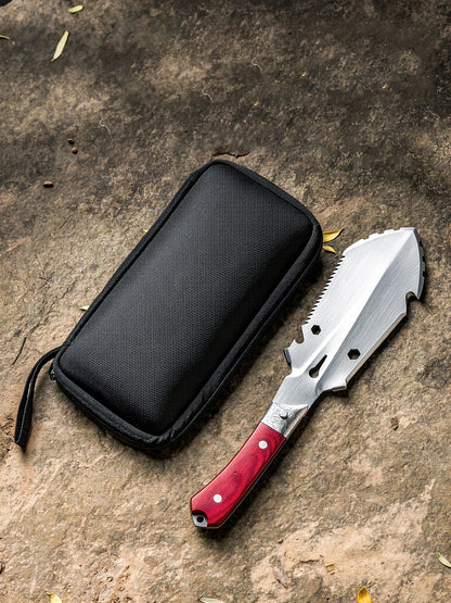 Stainless Steel Multi-Tool Set - Portable Camping & Outdoor Survival Kit with Knife, Shovel, Saw and Bottle Opener