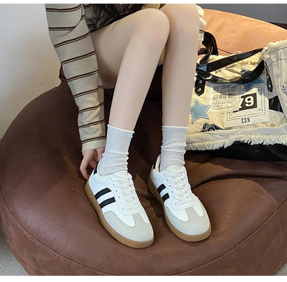 Women’s Casual Lace-Up Shoes | Lightweight Anti-Slip Flat Sneakers for Outdoor Walking