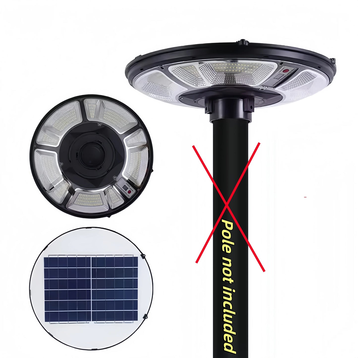 Solar Lamp Post Light - 78-Inch Outdoor Garden Pole Lamp with Removable Head and IP67 Waterproof Design