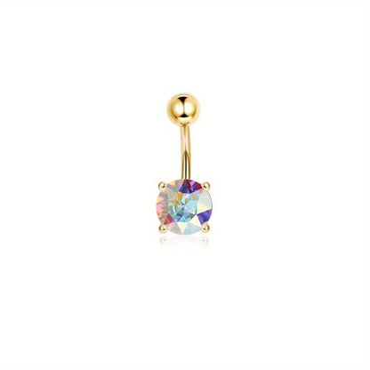 Drperfect 14G Belly Button Ring - Surgical Steel Short Navel Piercing Jewelry Pack for Women