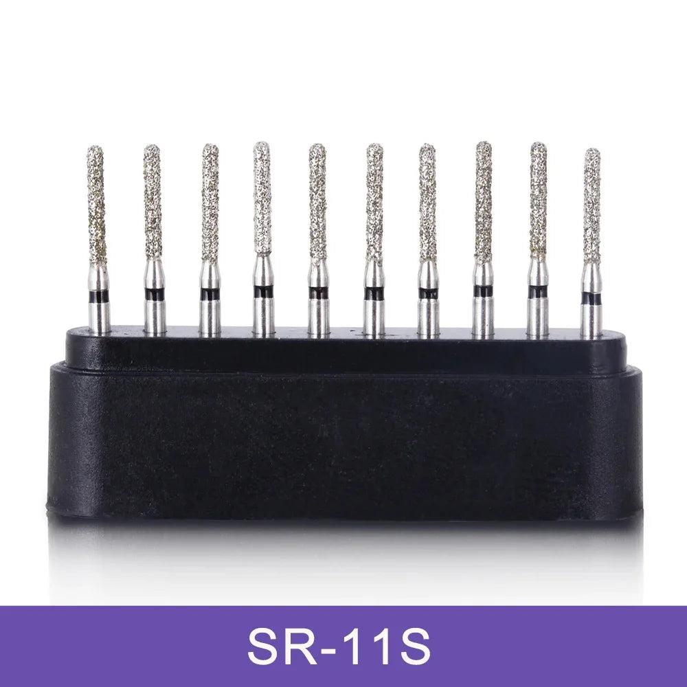 AZDENT Dental Diamond Burs Kit – Multiple Models with Black Storage Box for High-Speed Handpiece