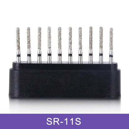 AZDENT Dental Diamond Burs Kit – Multiple Models with Black Storage Box for High-Speed Handpiece