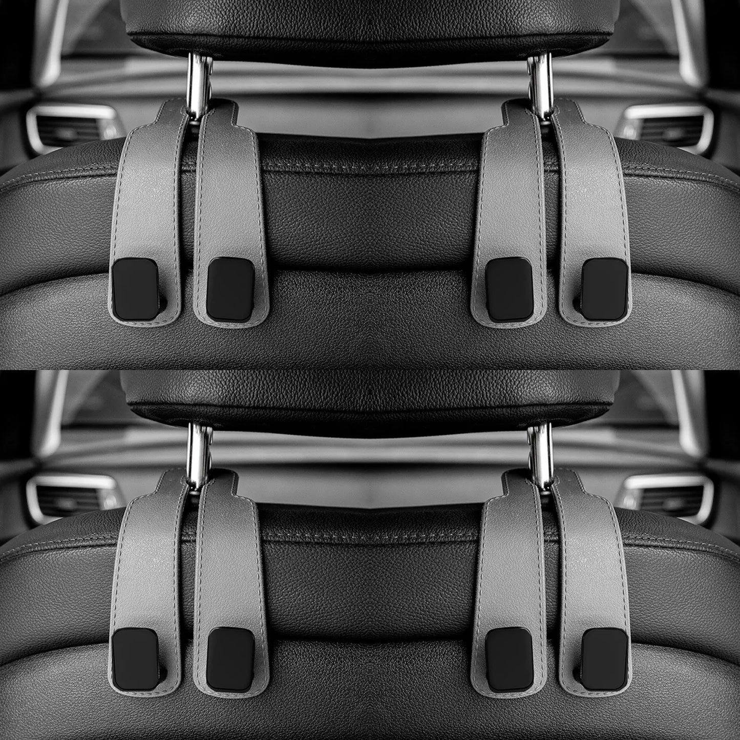 Car Headrest Hooks Hanger – Seat Back Bag Organizer Clips Auto Storage Fastener Hooks