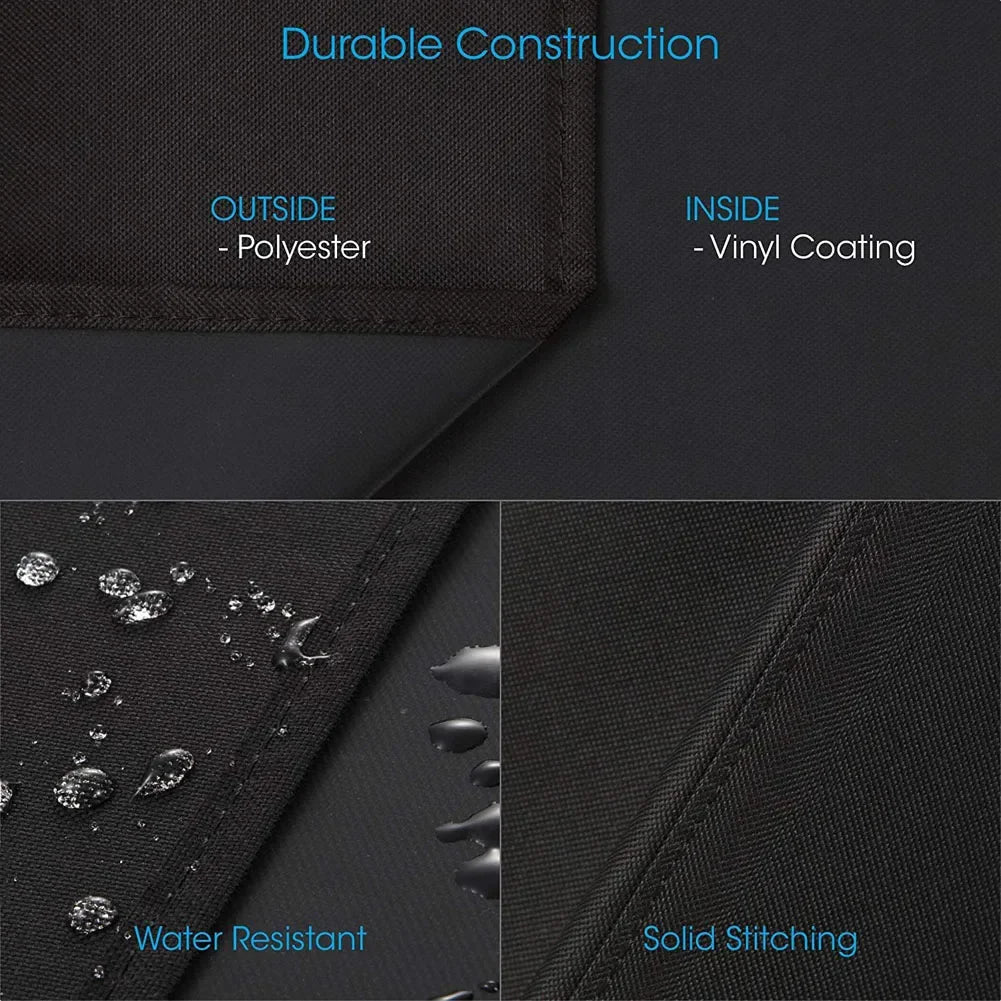 Heavy Duty Waterproof BBQ Grill Cover - Anti-Dust, Rain Protective Outdoor Barbecue Cover for Weber and Charbroil