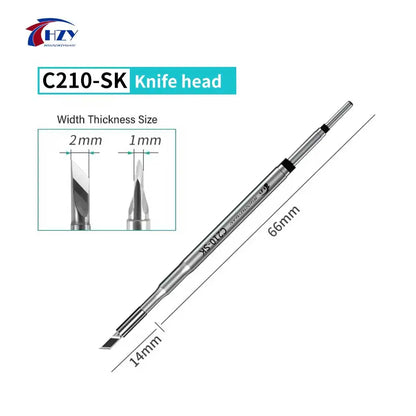 HZY C210 Series Soldering Iron Tips - Replacement Welding Heads for JBC, Sugon T26 & T3602 Stations