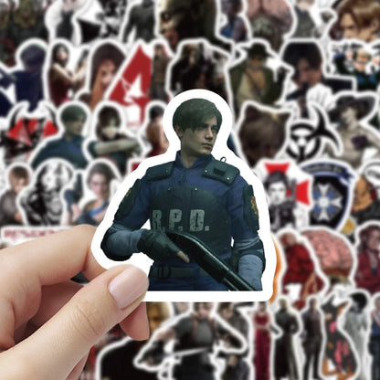 60-Piece Resident Evil Sticker Set - DIY Graffiti Decals for Phone Cases, Diaries, Scrapbooks and Creative Crafts