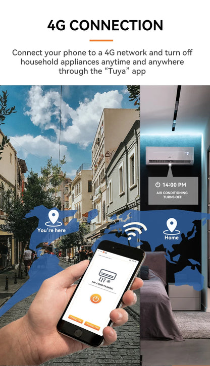 ETEK Tuya WiFi Smart Circuit Breaker RCBO – Remote Control, Short Circuit Protection, Timer, 2P 16A-63A, Smart Life App (EKR3L)