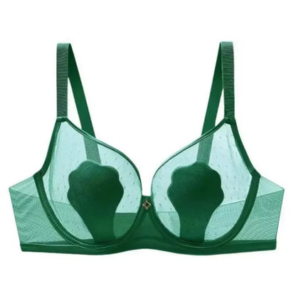 Women's Cat Claw Cup Bra - Ultra-Thin French Style Underwire Support for Full Bust