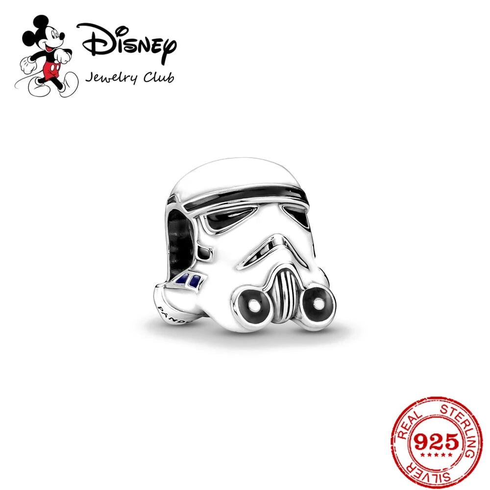 New 925 Sterling Silver Mickey Minnie Vinnie Charm – Beaded Fit for Original Pendant Bracelet, DIY Ladies Jewelry