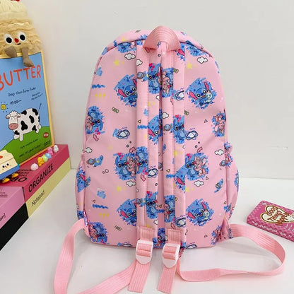 Stitch Print Student Backpack – Lightweight Daypack with Adjustable Straps for School & Daily Commute