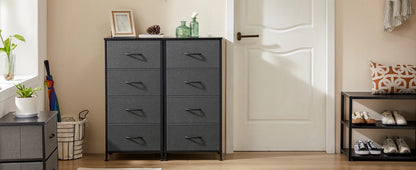 4-Layer Fabric Living Room Cabinets – Steel Frame Wardrobe Closet for Clothes Storage