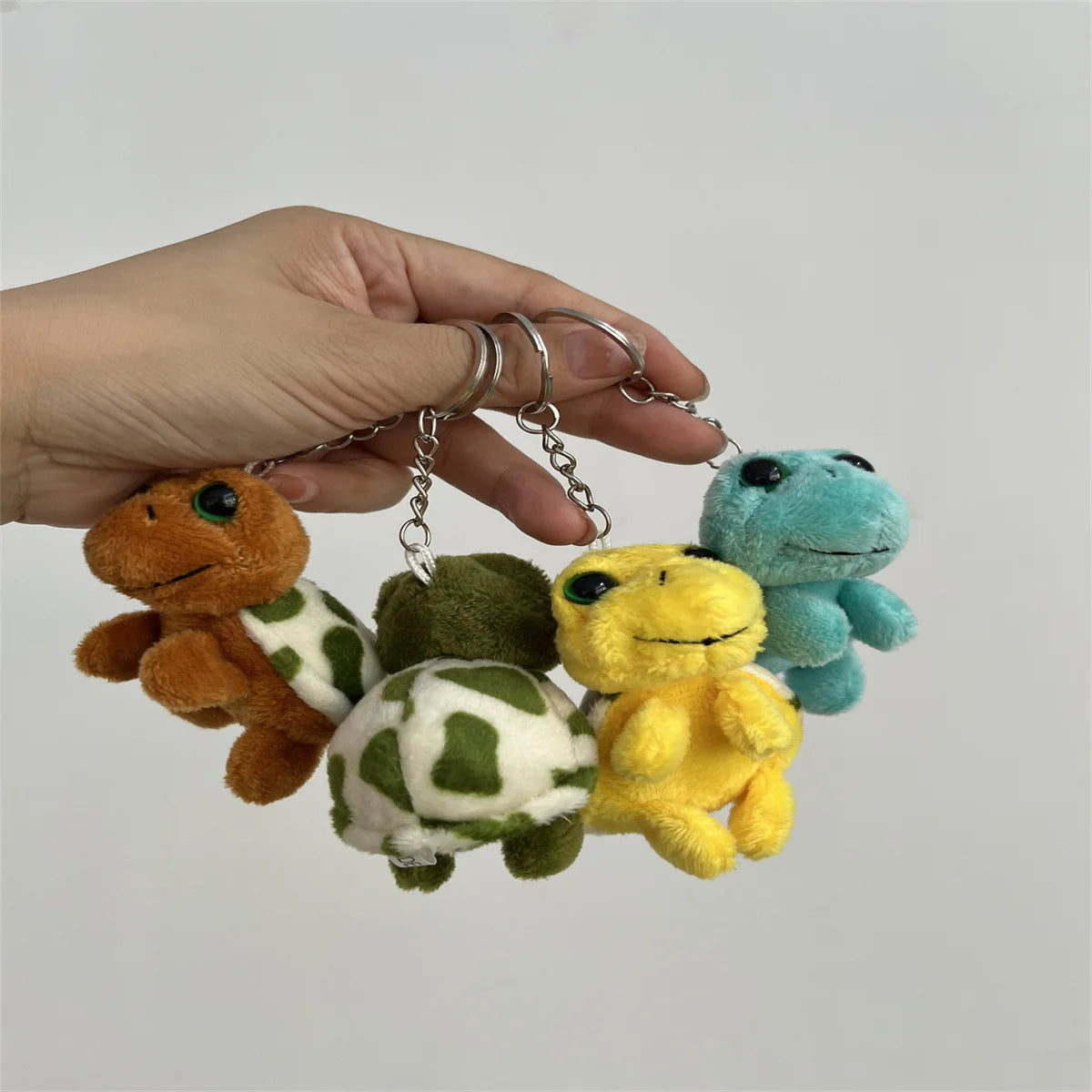 Cute Green Turtle Mini Keychain – Plush Cartoon Animal Pendant, Soft Stuffed Toy Figure, Kids Gift Accessory