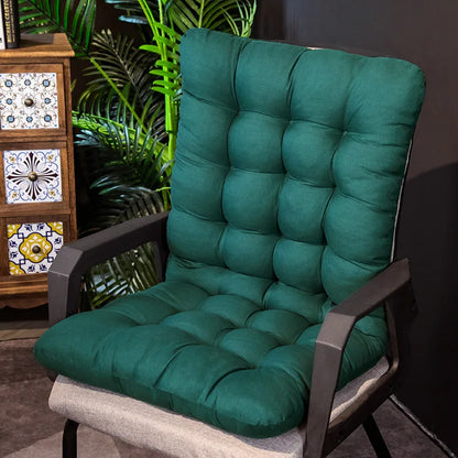 Vintage-Style Quilted Plush Seat Cushion – Soft Polyester Ergonomic Hand-Washable Pad in Teal & Yellow
