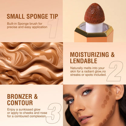 Three-Color Liquid Contouring Cream - Enhance Facial Contour for a Sculpted Look