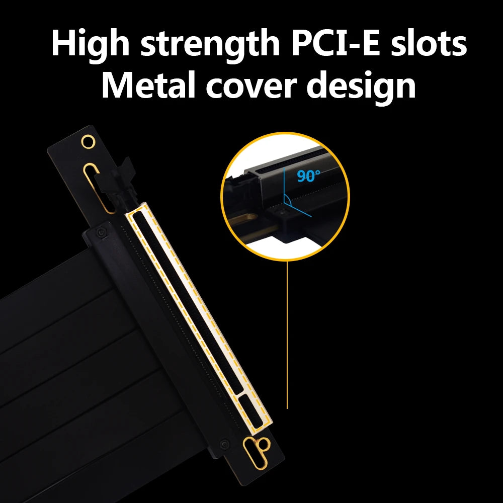 TISHRIC PCIe X16 Extension Cable - Shielded PCIe 4.0/3.0 Graphics Card Riser Cord
