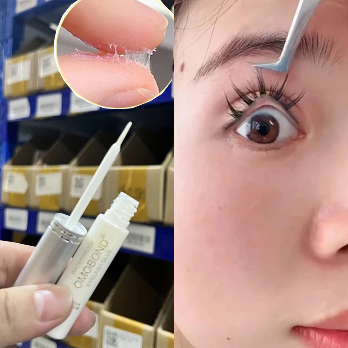 7g Waterproof Eyelash Glue Gel — Strong Hold for False, Individual & Cluster Lashes, Professional Salon & Home Use