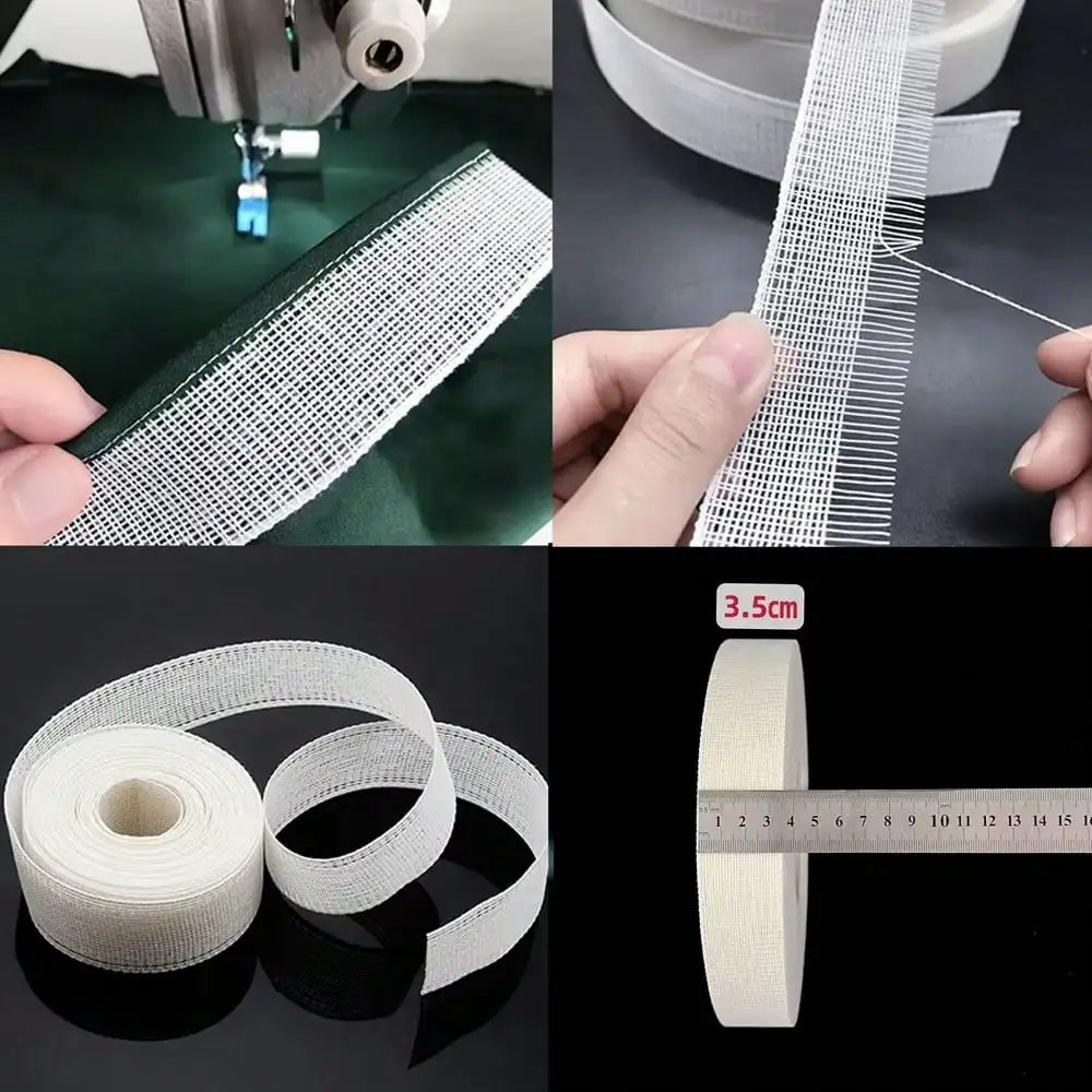 Fabric Hemming Guide - Reusable Fishbone Tape for Narrow & Curved Hems on Dresses and Skirts