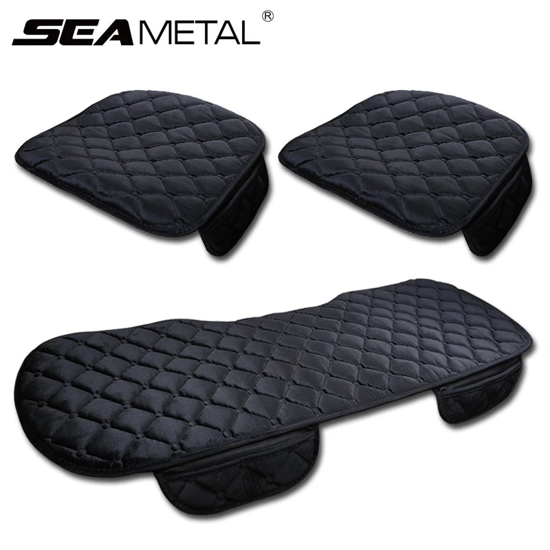 SEAMETAL Plush Anti-Slip Car Seat Cover Cushion – Soft Universal Auto Seat Protector Pad for Sedan, SUV & Pickup Truck Interior Accessories