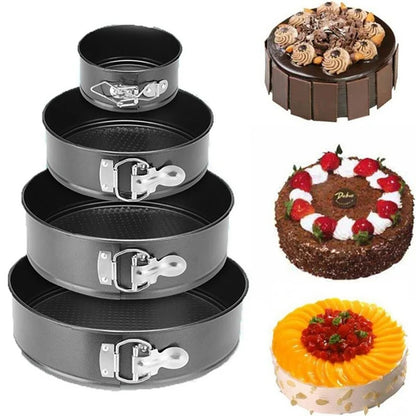 Springform Cake Pan – Carbon Steel Non-Stick Leakproof Baking Pan with Removable Bottom – Round Mold for Home Kitchen and Bakery