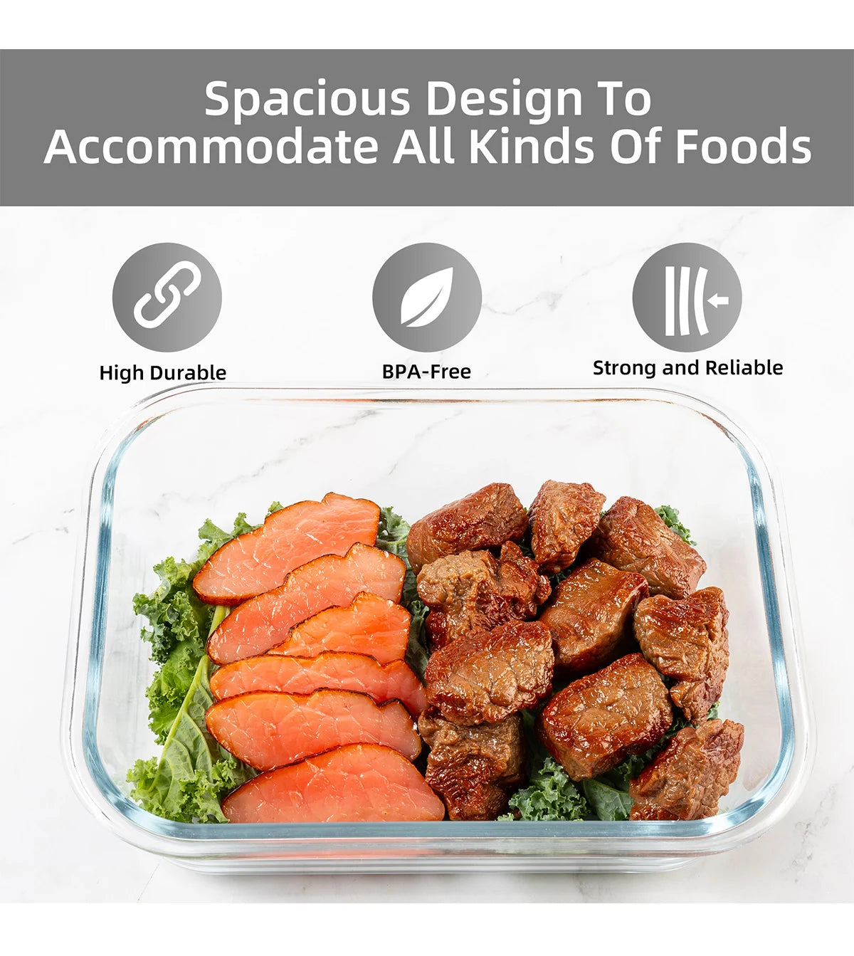 16-Piece Glass Food Storage Container Set — Leakproof, Airtight, BPA-Free, Microwave & Oven Safe, Stackable Kitchen Organizer