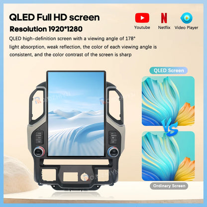 15.6" Car Multimedia Player - GPS Navigation, CarPlay, Android Auto, 4G & WiFi for Chevrolet Silverado & GMC Sierra 2019-2023