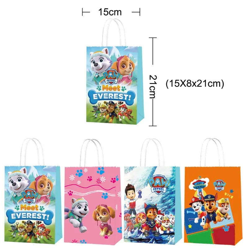 12Pcs Paw Patrol Party Favor Boxes – Vellum Paper Gift Bags for Cake, Candy & Cookies Baby Shower & Birthday Decorations