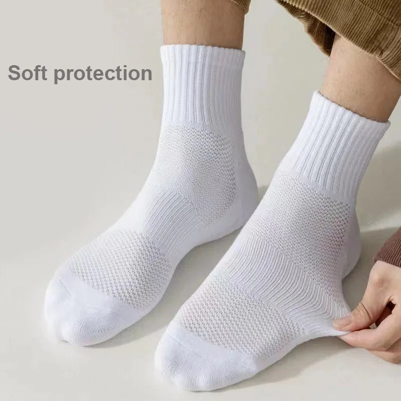 Men’s Winter Cotton Socks – Deodorant, Thickened Towel Bottom with Velvet, Mid-Tube Sports & Basketball Socks