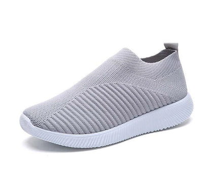 Women’s Slip-On Sock Sneakers – Breathable Flat Casual Vulcanized Sports Shoes Zapatillas