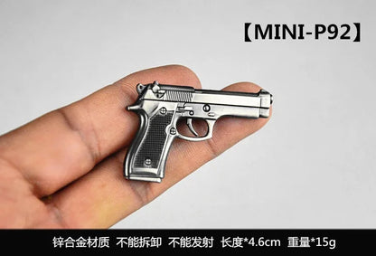1/6 Scale Miniature Gun Set – Plastic P92, M1911, 98K, MP5K Rifles for 12" Action Figure Doll Accessories