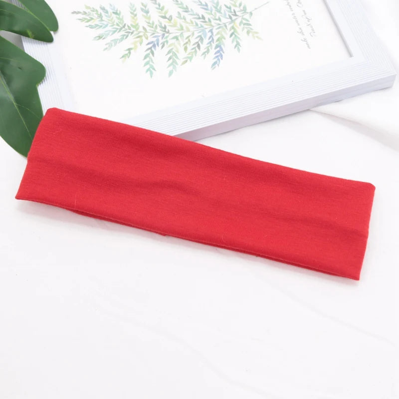 Elastic Cotton Fashion Headband – Unisex Stretch Hair Band for Yoga, Running, Fitness & Makeup Hair Accessories