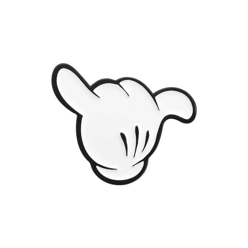 Love You Hand Gesture Enamel Pin – Cartoon Metal Brooch for Backpacks, Lapels & Gifts