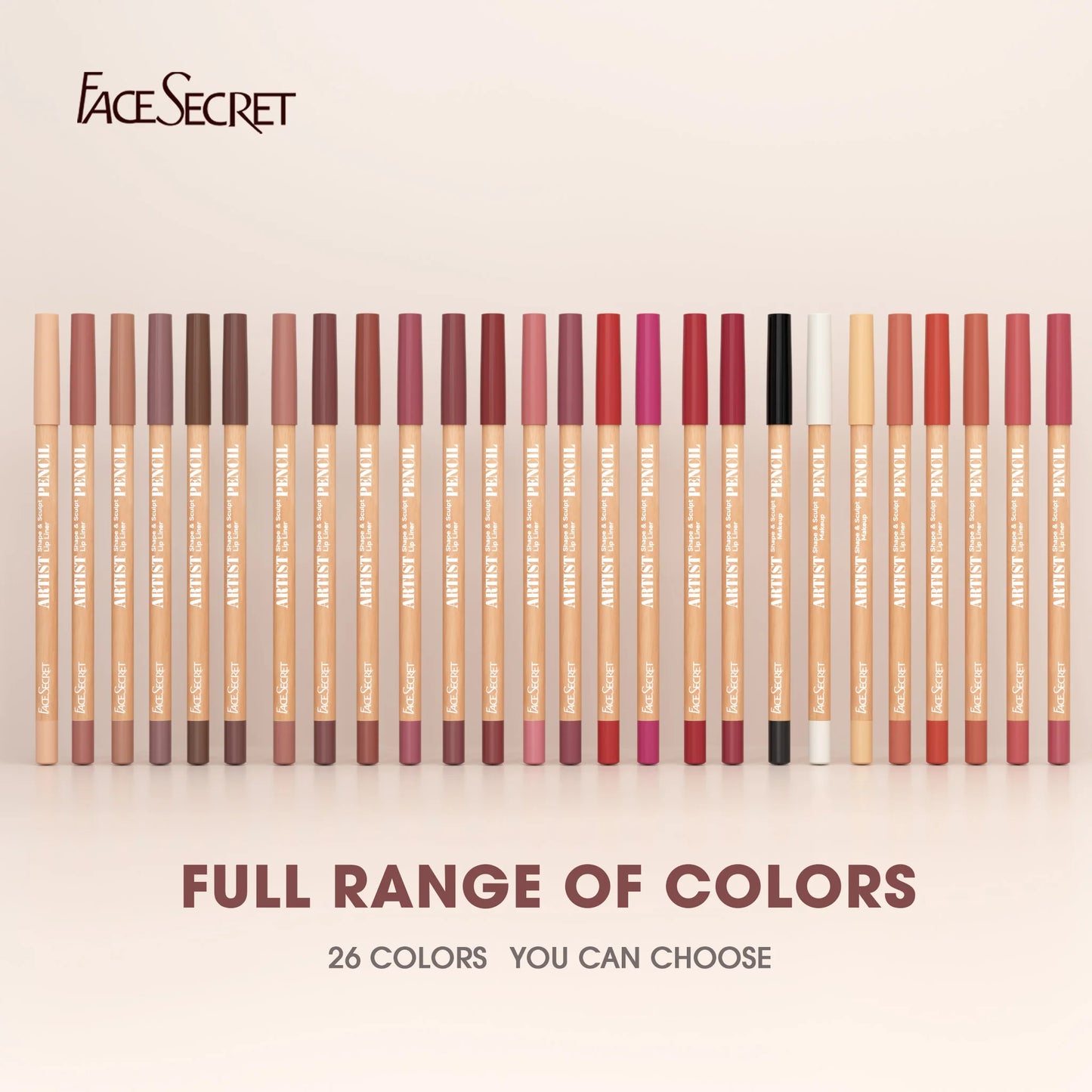 Face Secret Artist Shape Sculpt Matte Lip Liner Pencil Set – Weightless, Precise & Soft Blendable Texture