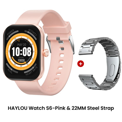 HAYLOU Watch S6 Smartwatch — 2.01" HD Display, Bluetooth Voice Calls, IP68 Waterproof Fitness Tracker