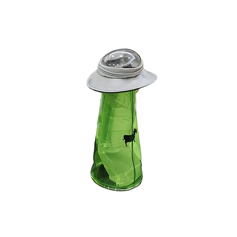 Spaceship Hanging Storage Bag - Transparent Large Capacity Doll & Stationery Organizer