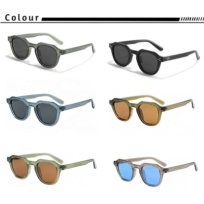 CATERSIDE Retro Polarized Sunglasses – Ultralight TR90 Frame Polygon Style for Men & Women, High-Quality Travel Eyewear
