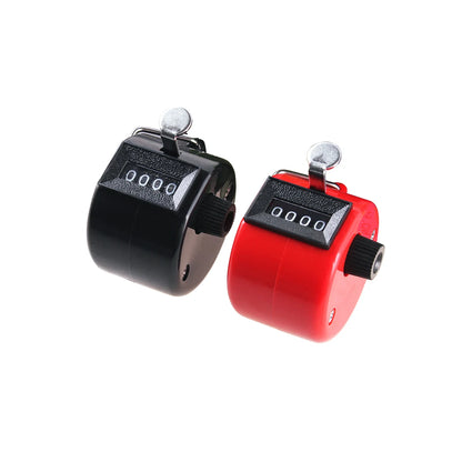 Handheld 4-Digit Tally Counter – Mechanical Manual Palm Clicker, Assorted Colors for Number Counting